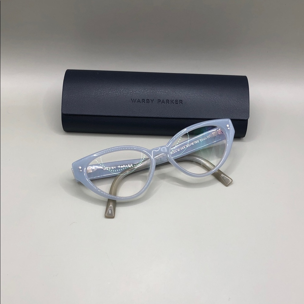 Warby Parker Olea W 464 Pale Blue Ombre Fade Cat Eye Glasses FRAMES 53-15-140
